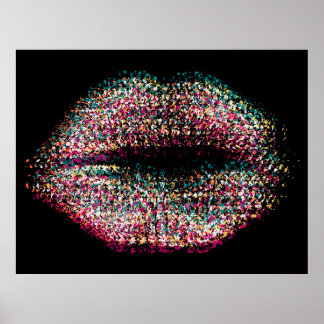 Affiche Lèvres d'art Abstrait moderne #52