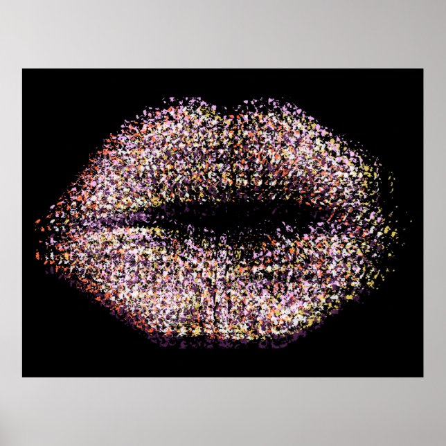 Affiche Lèvres d'art Abstrait moderne #53 (Devant)