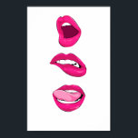 Affiche Lèvres d'art pop<br><div class="desc">Ces lèvres séduisantes roses chaudes ne sont que la pop de couleur dont vous avez besoin pour votre maison ou votre bureau.</div>