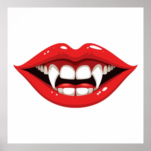 Affiche Lèvres de vampire rouges (Devant)