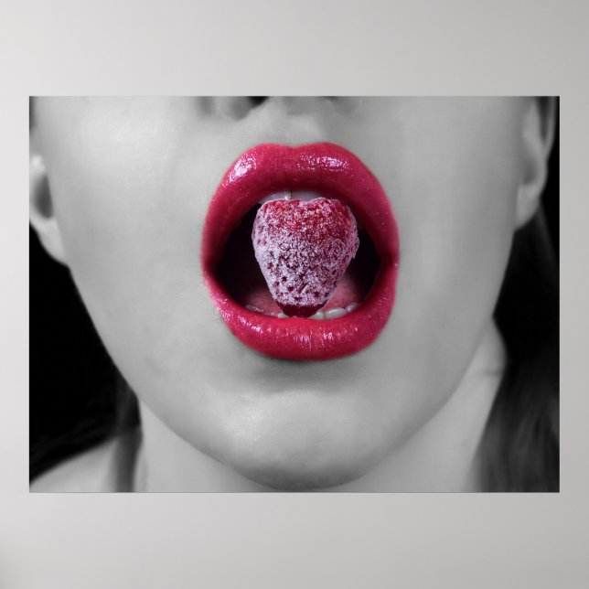 Affiche Lèvres fraises (Devant)