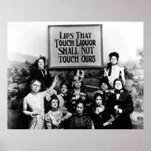 Affiche Lèvres qui touchent Liquor - Ligue de Tempérance