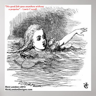 Affiche Lewis Carroll Looking Glass Illustration & quota