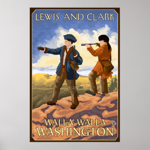 Affiche Lewis et Clark - Walla Walla, Washington
