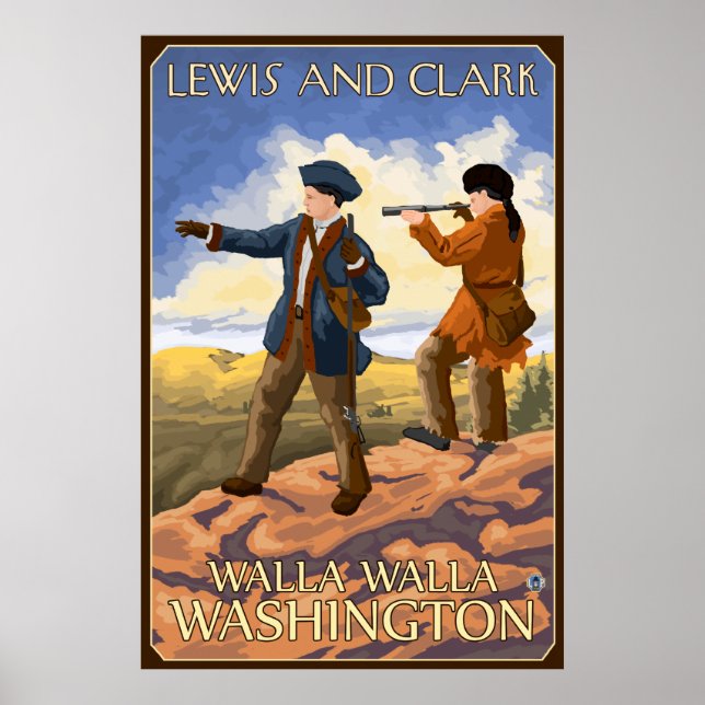 Affiche Lewis et Clark - Walla Walla, Washington (Devant)