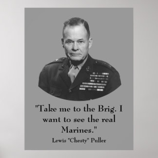 Affiche Lewis Puller "Chesty" — Héros de guerre