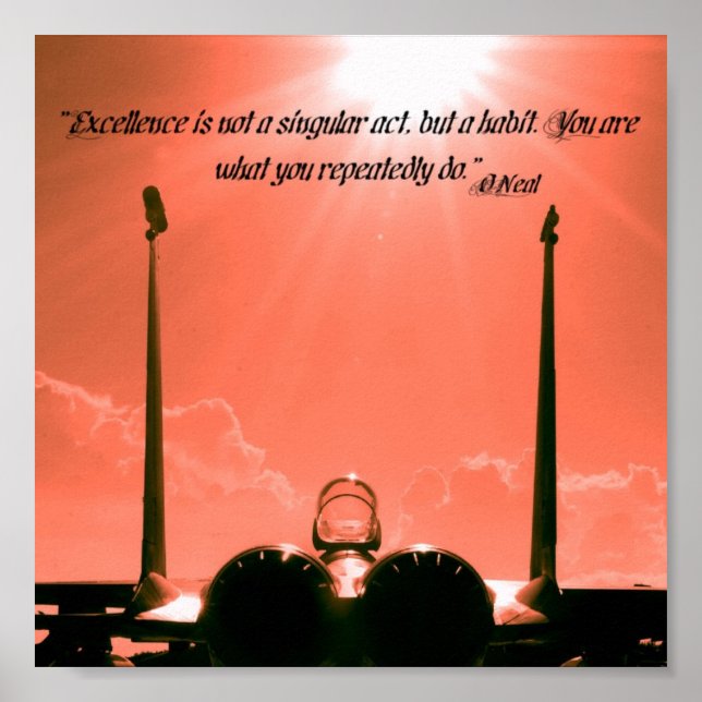 Affiche "L'excellence n'est pas un acte singulier, mais un (Devant)