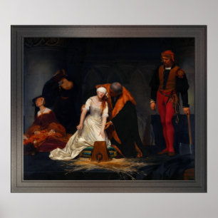 Affiche L'Exécution de Lady Jane Grey par Paul Delaroche