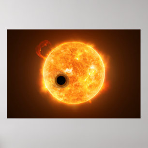 Affiche L'Exoplanet Wasp-107b Est Un Géant De Gaz