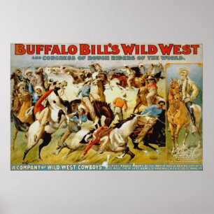 Affiche L'exposition occidentale sauvage de Buffalo Bill