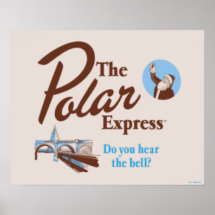 Affiche L'Express polaire "Entendez-Vous La Cloche" Retr