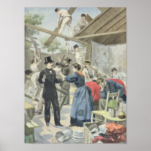 Affiche L'expulsion des pauvres des taudis