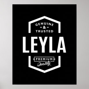 Affiche Leyla Nom personnalisé Anniversaire