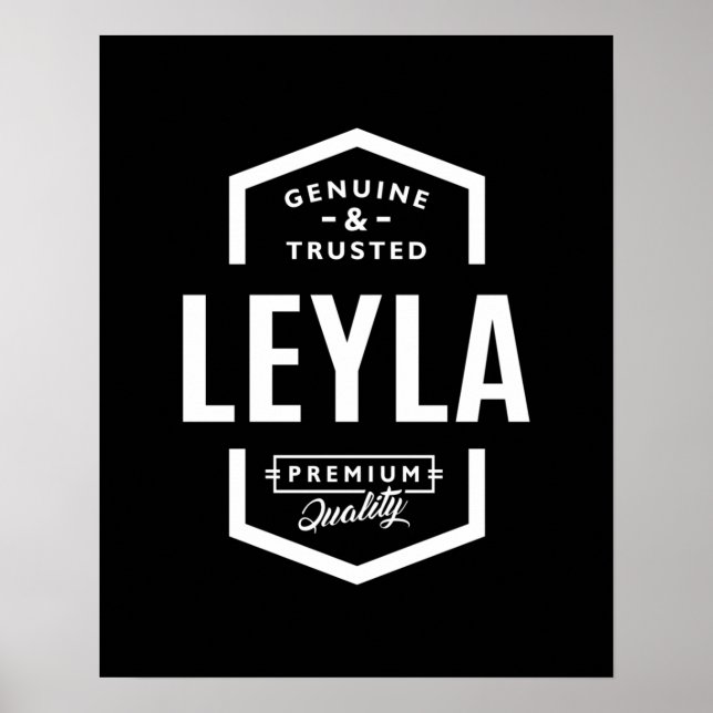 Affiche Leyla Nom personnalisé Anniversaire (Devant)