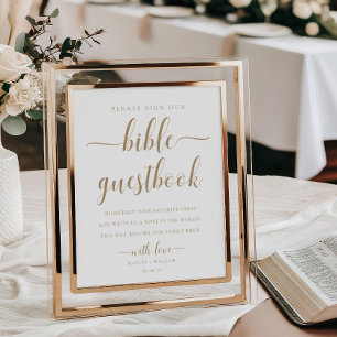 Affiche Leyton Gold Sign Our Bible Mariage Guides
