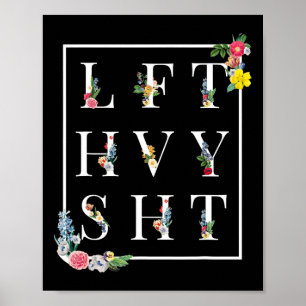 Affiche Lft Hvy Sht Drôle Mens Gym Rat Entraînement Puissa