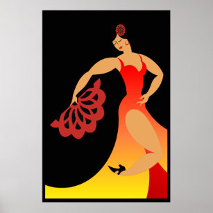 Affiche LG. Danseuse de flamenco