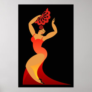 Affiche LG. Série de danseuses flamenco