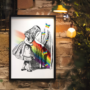 Affiche LGBT Alice au pays des merveilles Vintage