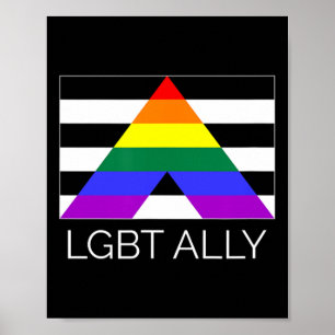 Affiche Lgbt Ally Rainbow Gay pride Drapeau T Chemise