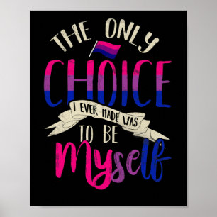 Affiche LGBT Bi Pride Fier Bisexuel Bisexuel Drapeau seule