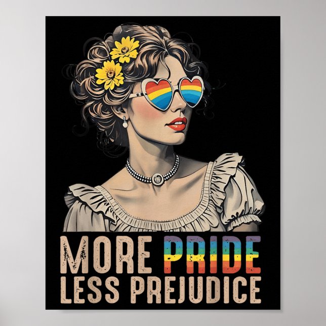 Affiche Lgbt Equal Rights More Pride Less Prejudice Rainbo (Devant)