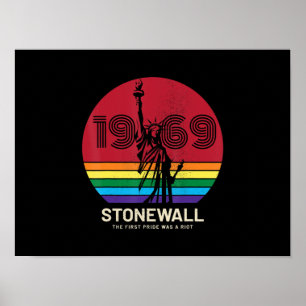 Affiche Lgbt Gay Lesbian Pride 52e anniversaire Stonewall