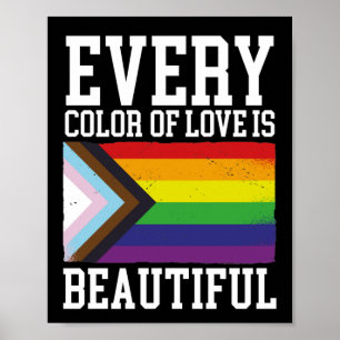 Affiche LGBT Gay pride Mois Chaque Couleur D'Amour Est