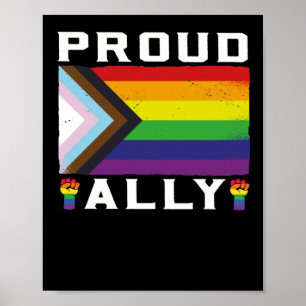 Affiche LGBT Gay pride Mois Fier Ally