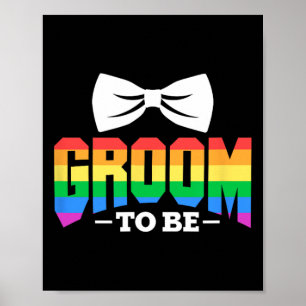 Affiche Lgbt Groom To Be Gay Lesbian Stag Party Rainbow