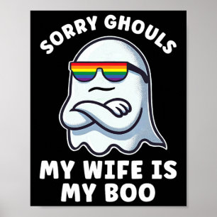 Affiche Lgbt Lesbian Pride Halloween Ghost Femmes Ma Femme