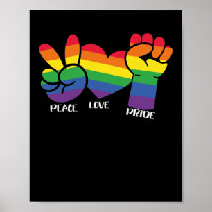 Affiche LGBT Mois Gay pride Paix amour Presse