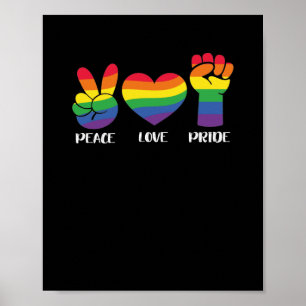 Affiche LGBT Mois Gay pride Paix Amour Pride