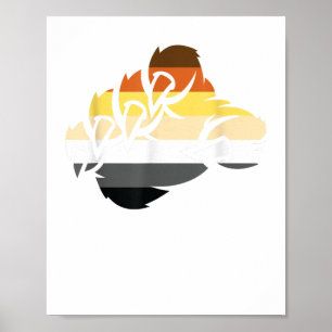 Affiche LGBT Papa Mens Mois Gay pride - Paw Gay Bear