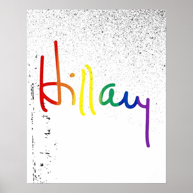 Affiche LGBT pour Hillary Clinton (Devant)