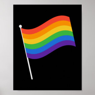 Affiche LGBT+pride. drapeau arc-en-ciel