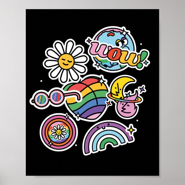 Affiche LGBT+Pride. L'amour est l'amour. drapeau arc-en-ci (Devant)