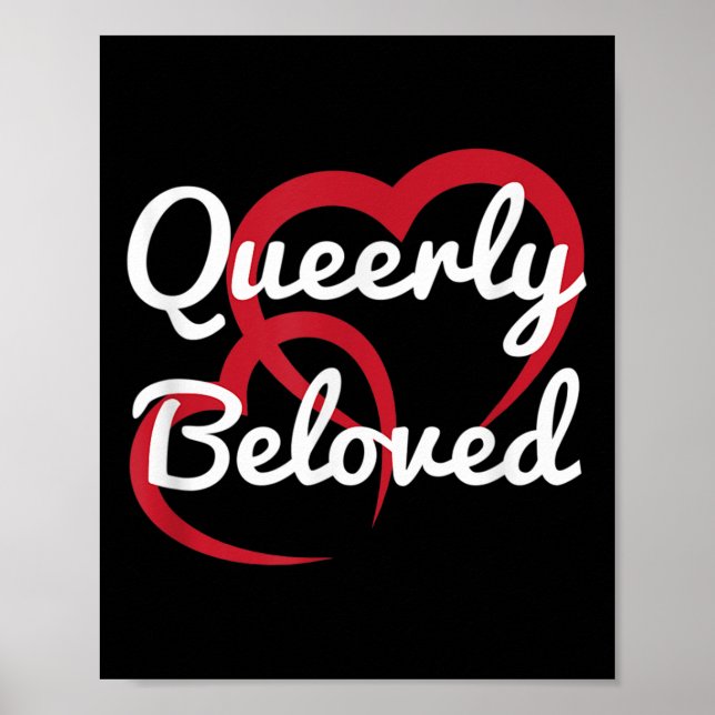 Affiche Lgbt Pride Mariage Fiançailles Queerly bien aimé B (Devant)