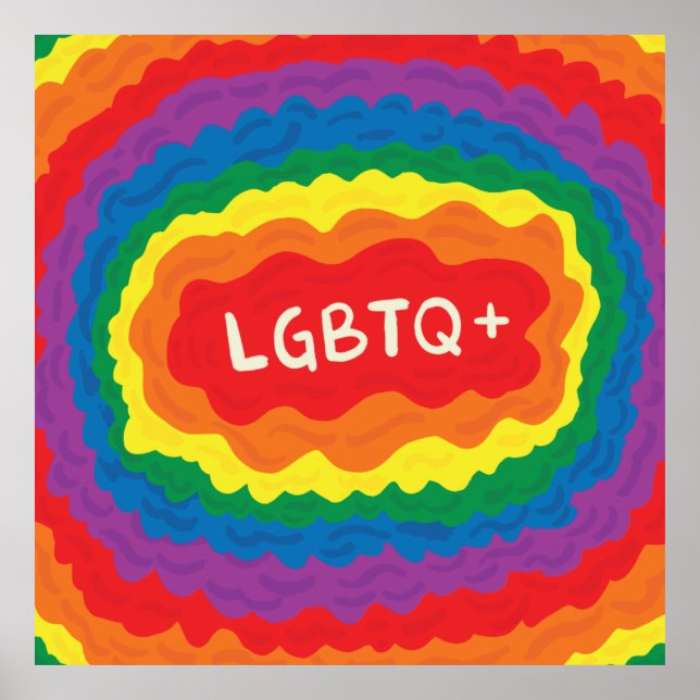 Affiche LGBT+pride. queer, couleur arc-en-ciel. (Devant)