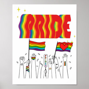 Affiche LGBT+Pride. Queer- gay love pride.