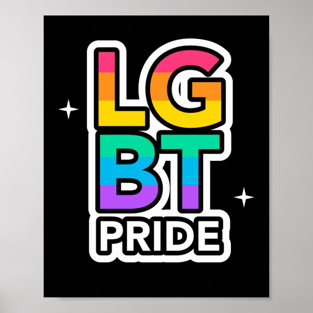 Affiche LGBT+PRIDE. Rainbow love (Devant)