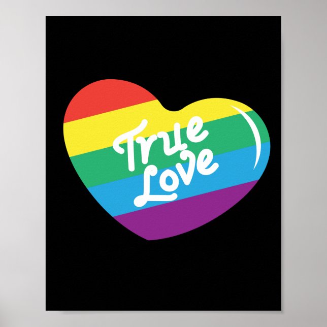 Affiche LGBT+Pride. Vrai amour (Devant)