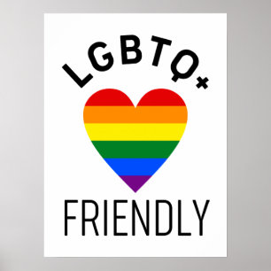 Affiche lgbtq amicale orteil symbole d'amour gay lgbtq rai