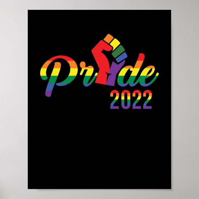 Affiche LGBTQ Pride Parade 2022 Rainbow Text (Devant)