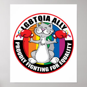 Affiche LGBTQIA Ally Cat