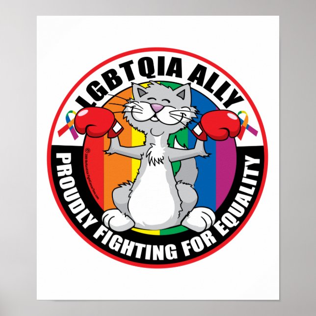Affiche LGBTQIA Ally Cat (Devant)