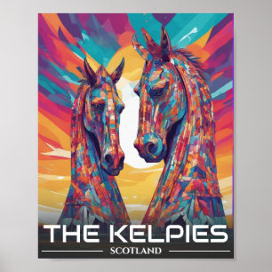 Affiche L'Hélix, Les Kelpies, Falkirk - Visiter l'Écosse