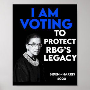 Affiche L'héritage de Ruth Bader Ginsburg Votez Biden 2020