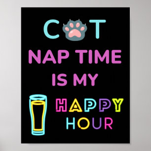 Affiche l'heure de la sieste pour chat est mon heure d'or