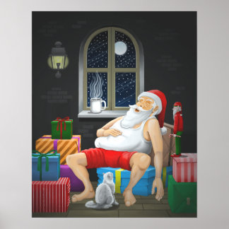 Affiche L'heure du café avec le Père Noël
